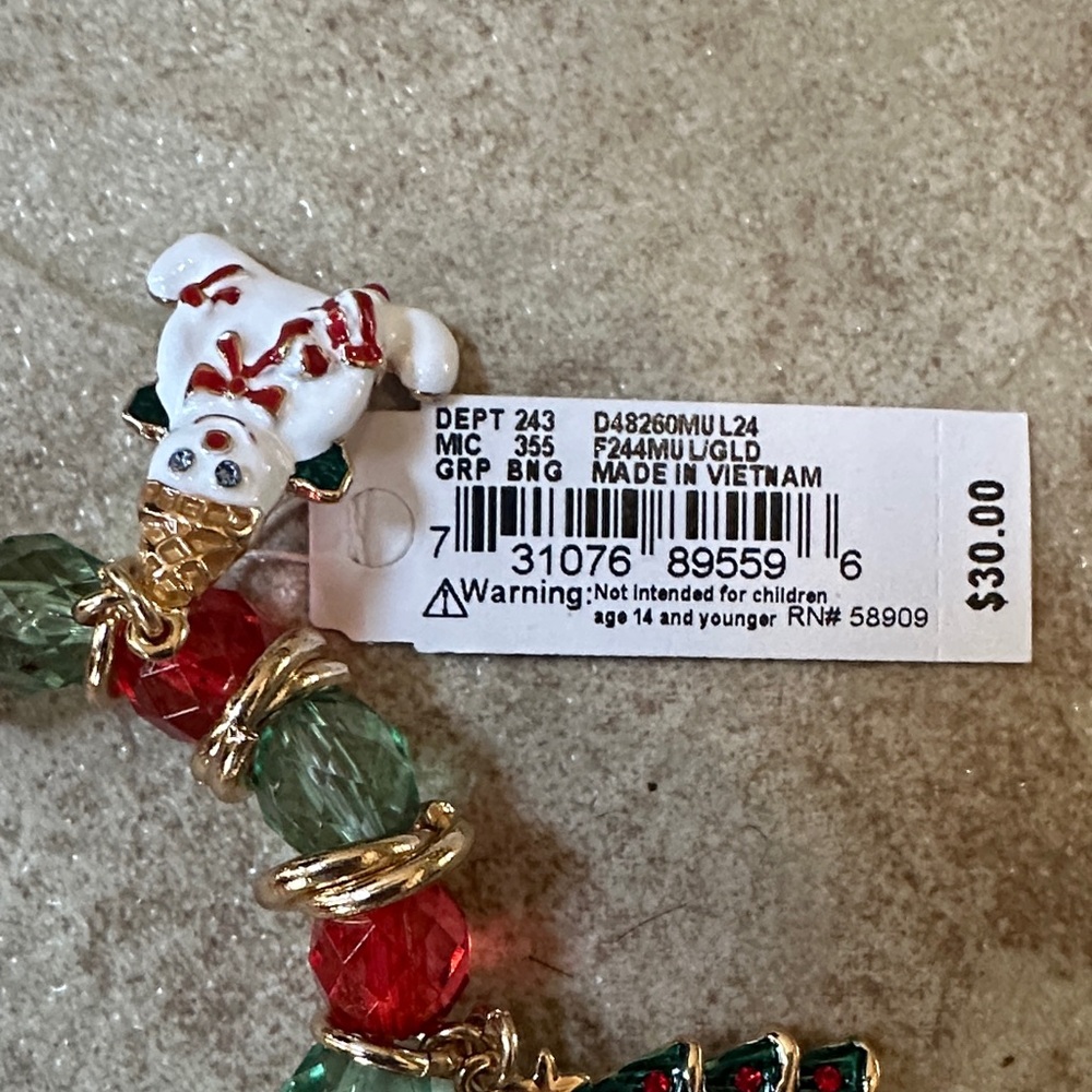 Festive Holiday Charm Bracelet - Picture 2 of 7